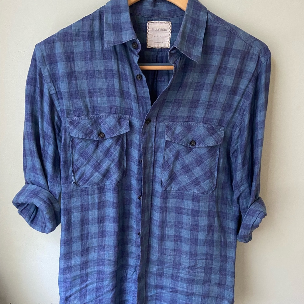 Billy Reid L/S, small, standard fit.